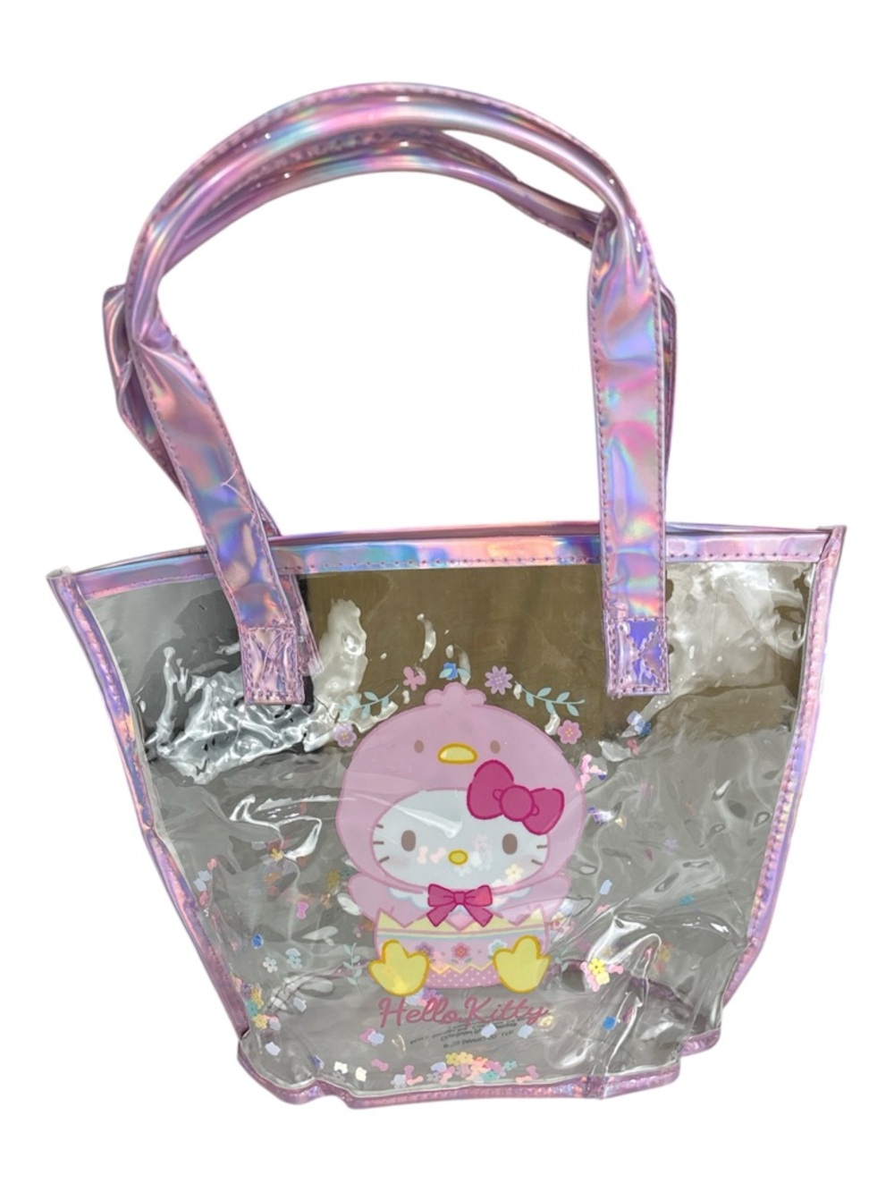 Hello Kitty Iridescent Pink Clear Tote